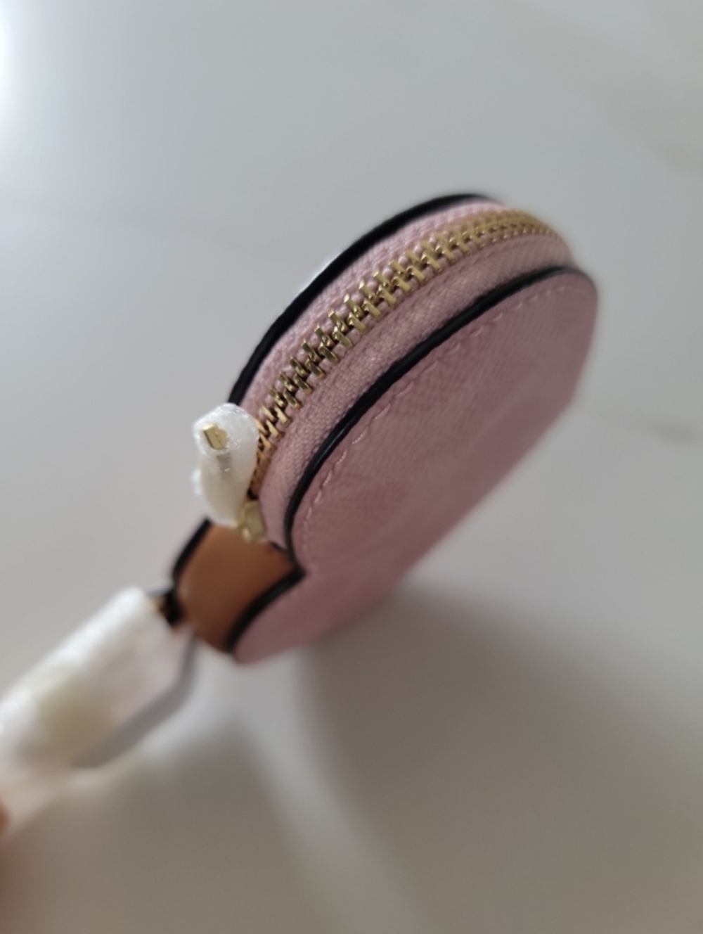 Coach Heart Bag Charm In Pink Signature Canvas - Picture 5 of 5